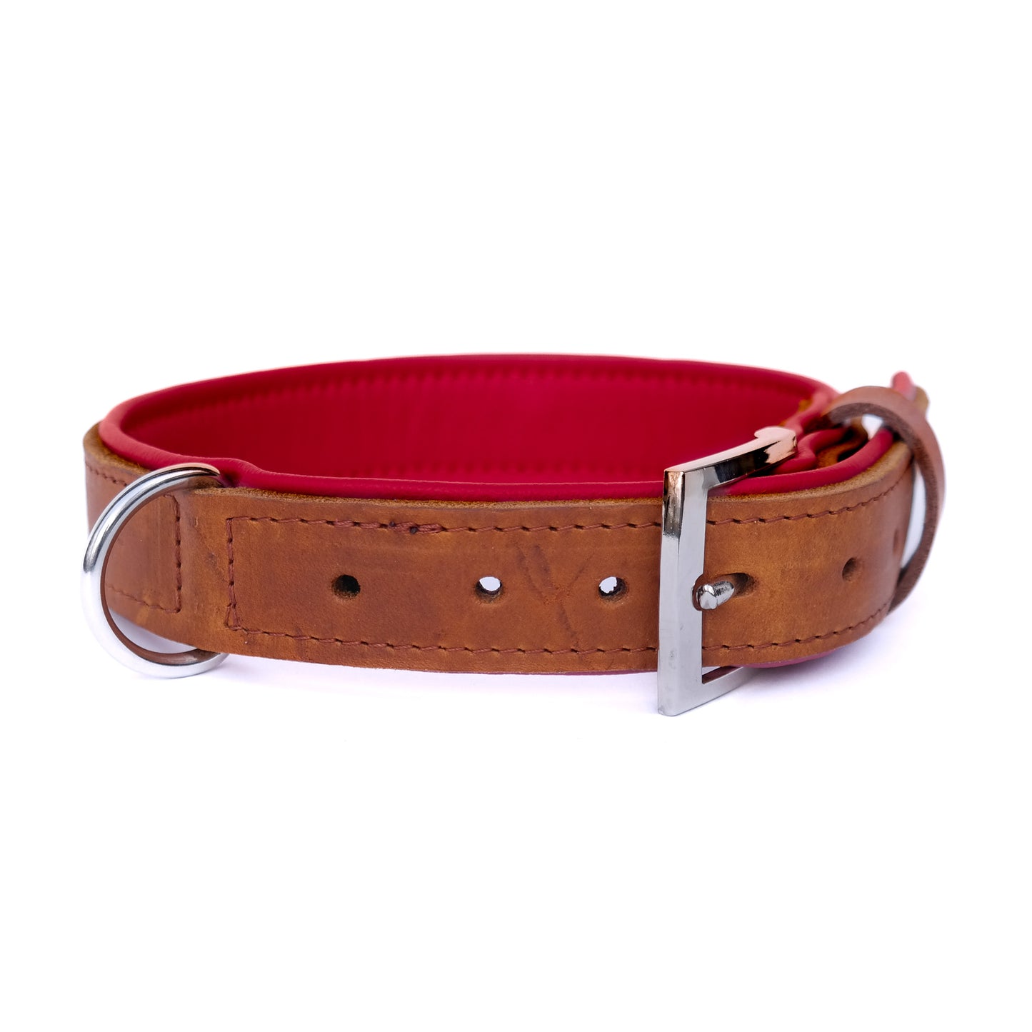 Halsband Bowie - cognac / cherry