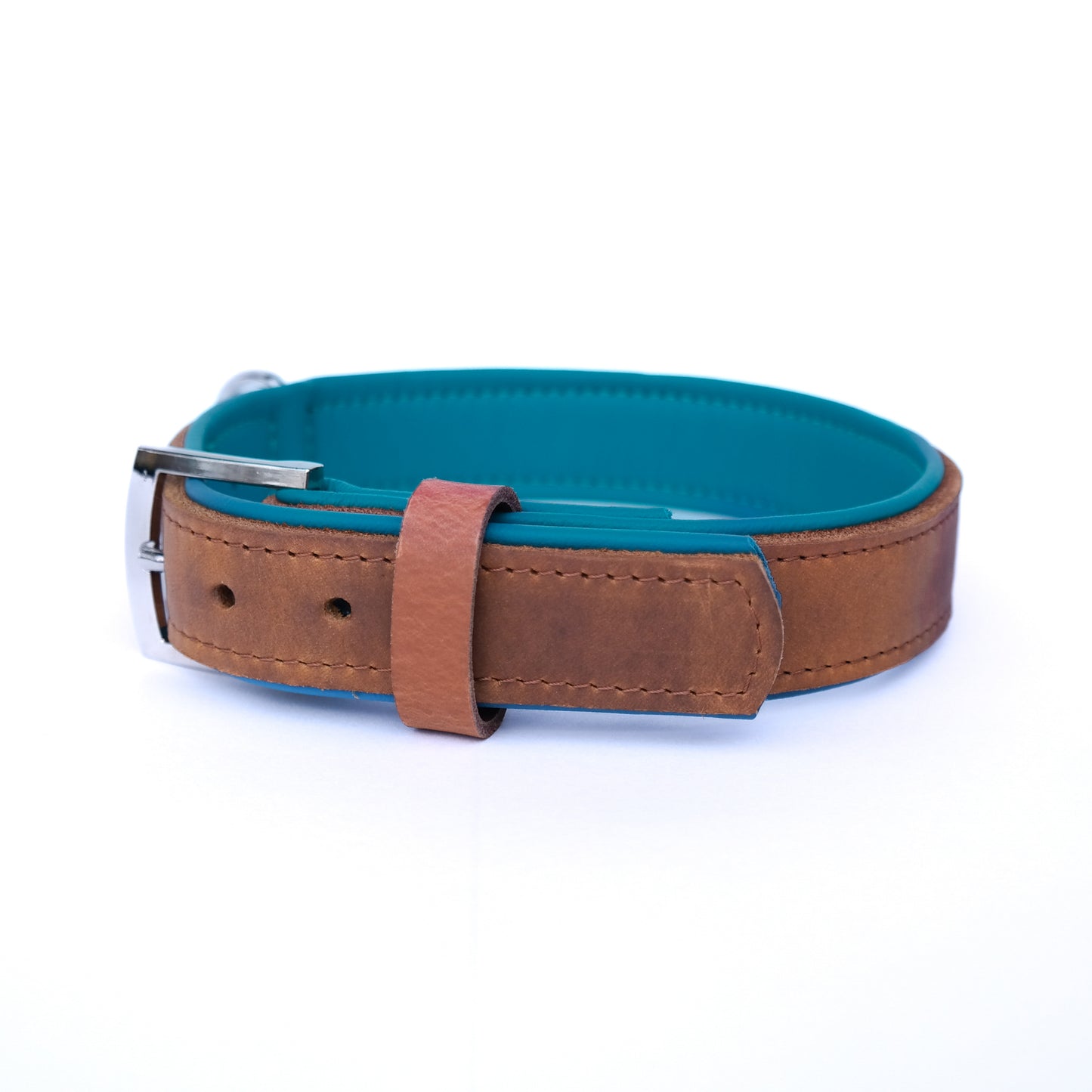 Halsband Bowie - cognac / ocean blue
