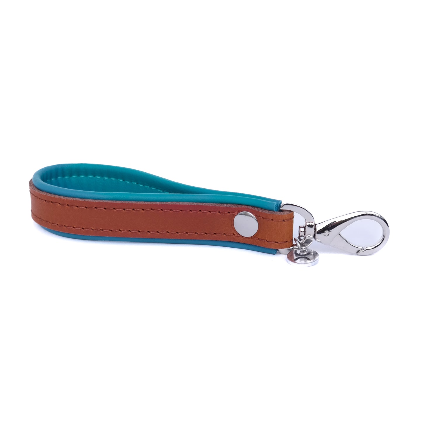 Sleutelhanger Bowie - cognac / ocean blue