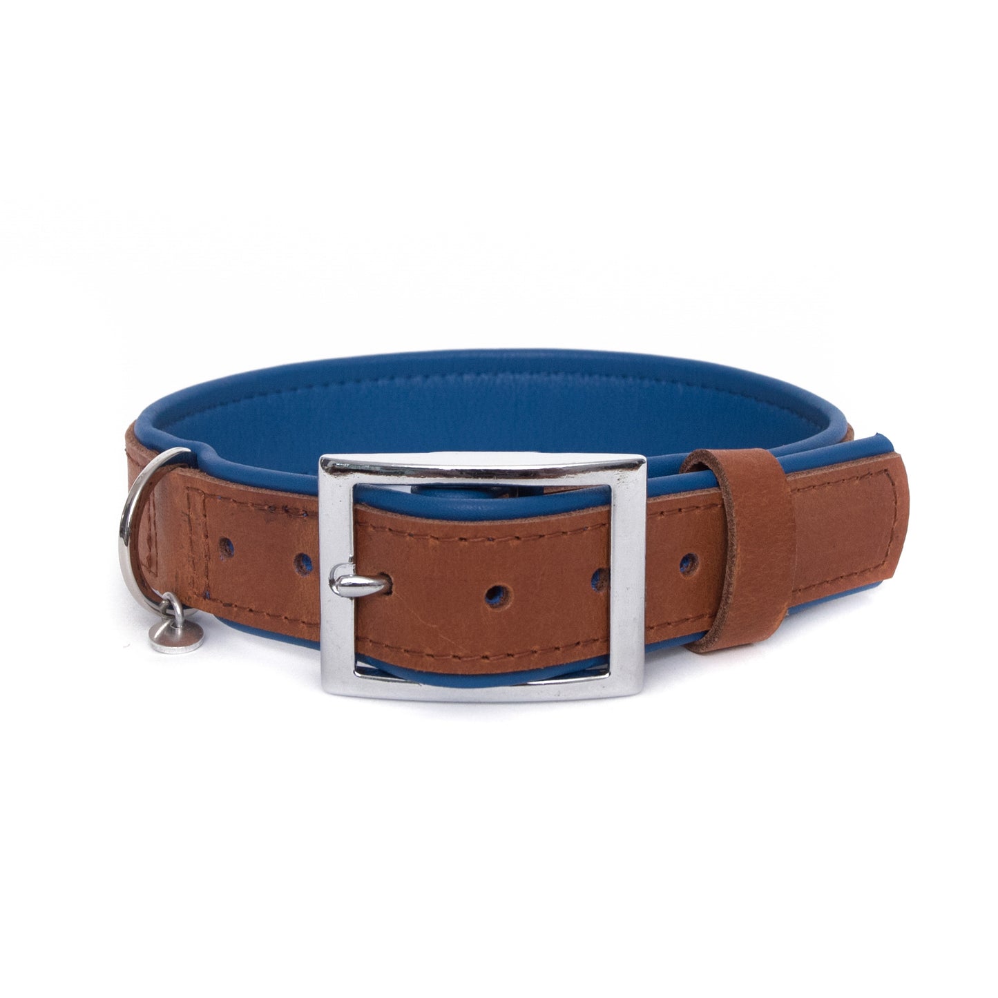 Halsband Bowie - cognac / azure