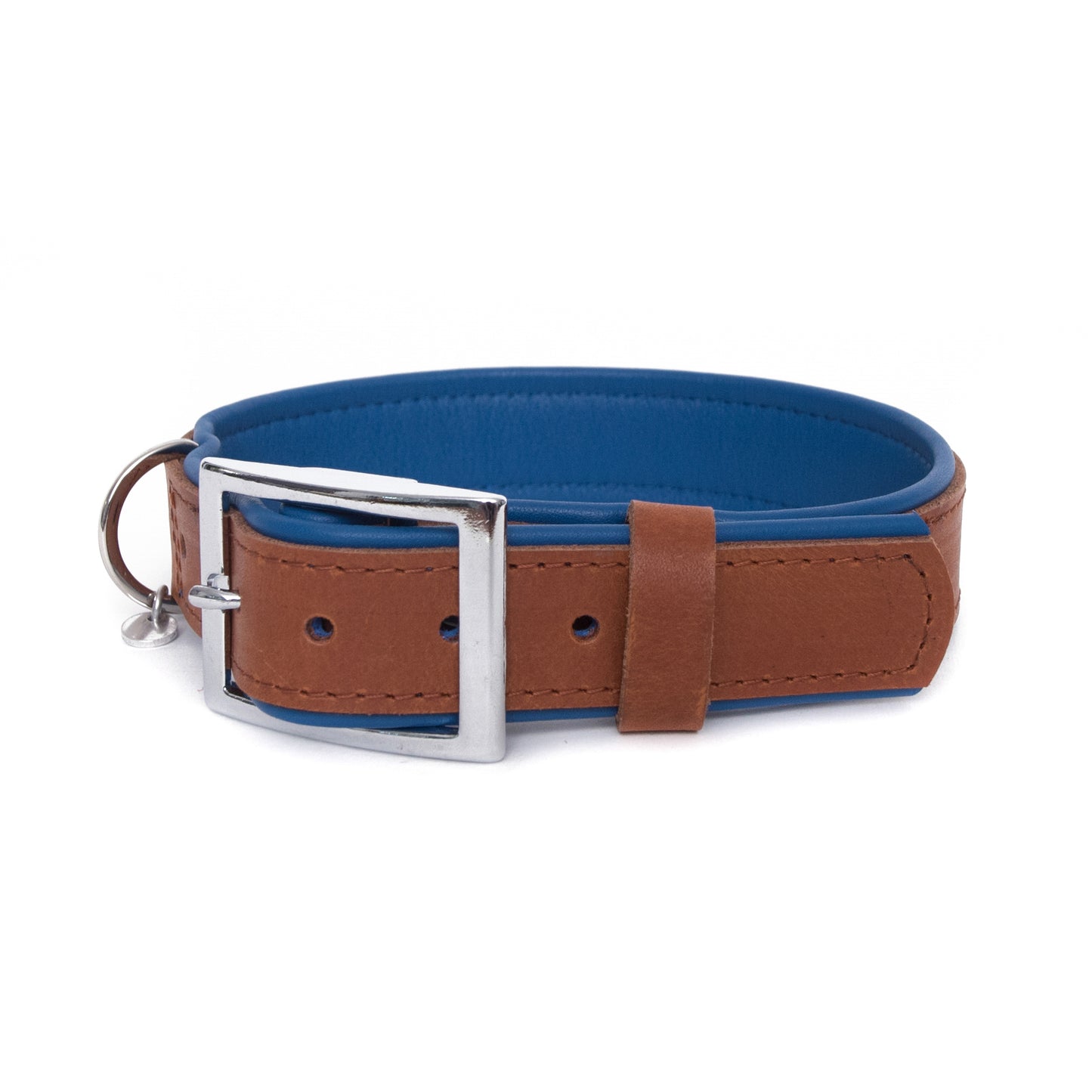 Halsband Bowie - cognac / azure