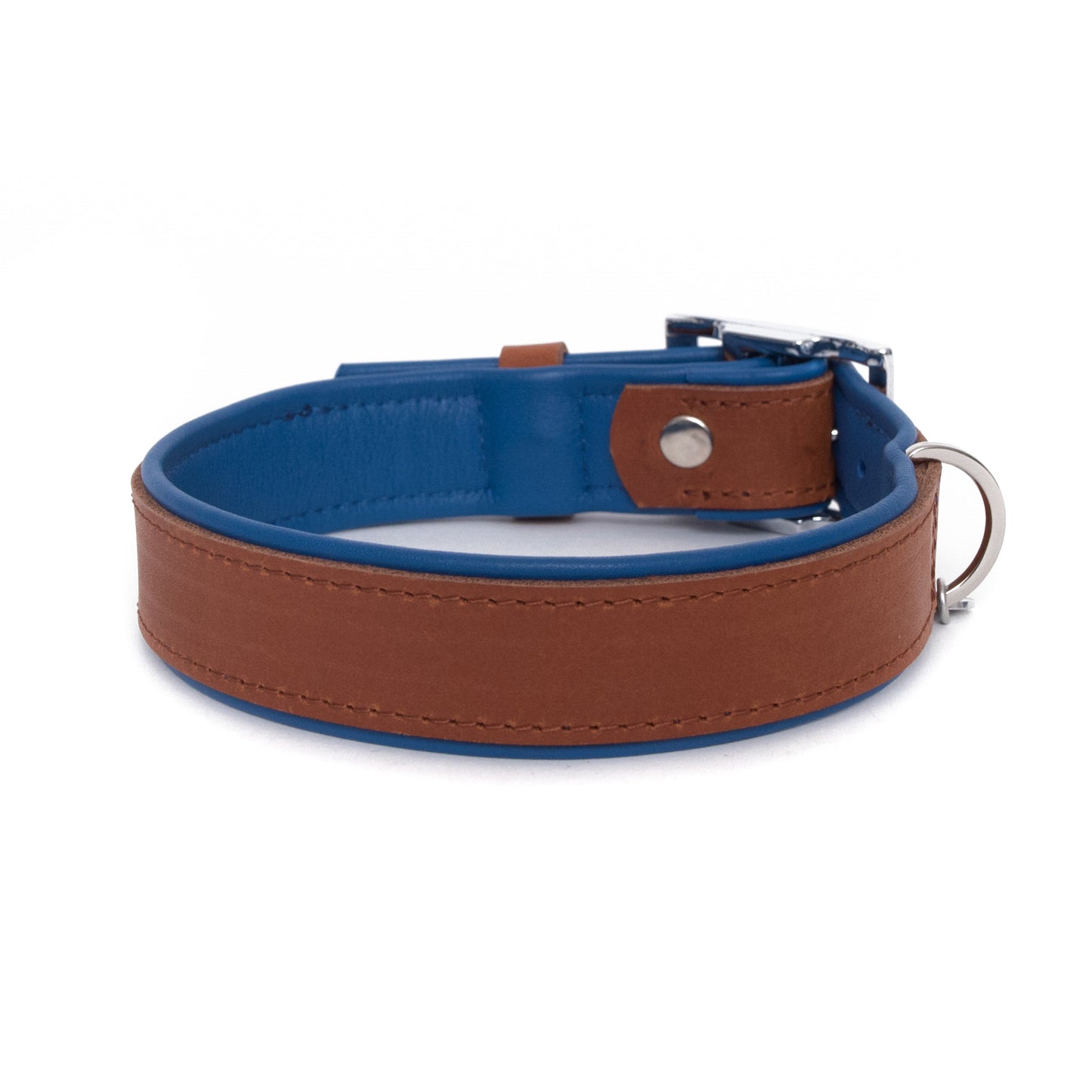 Halsband Bowie - cognac / azure