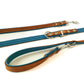 Verstelbare riem - cognac / ocean blue