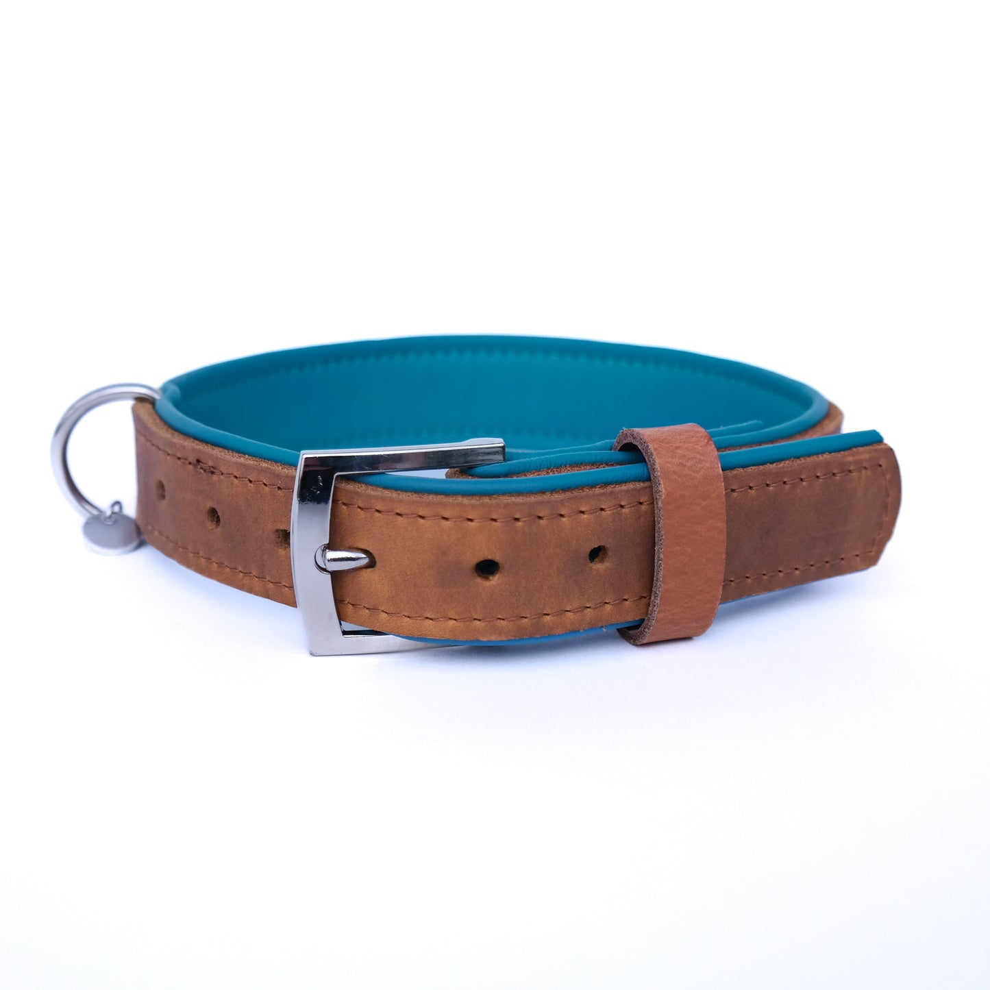 Halsband Bowie - cognac / ocean blue