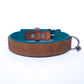 Halsband Bowie - cognac / ocean blue