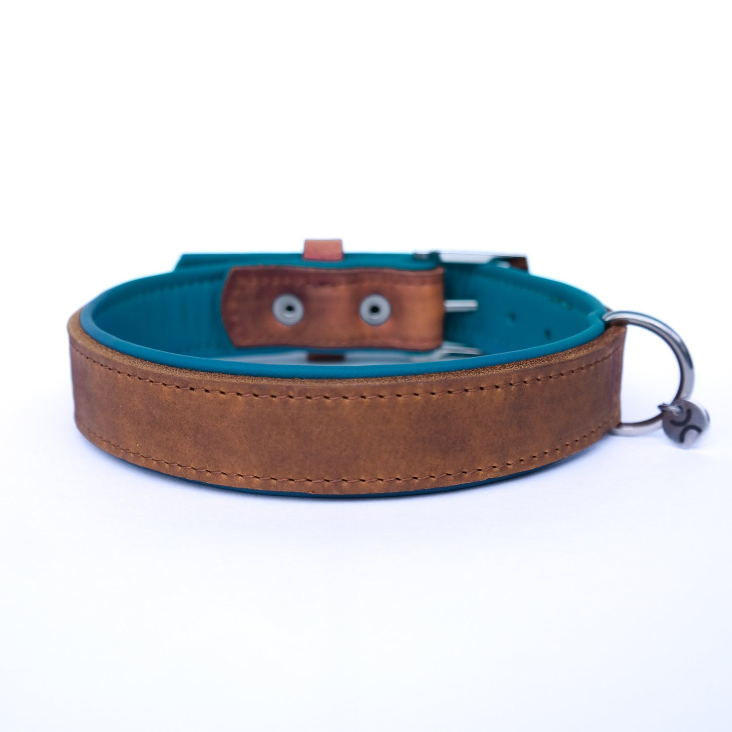 Halsband Bowie - cognac / ocean blue