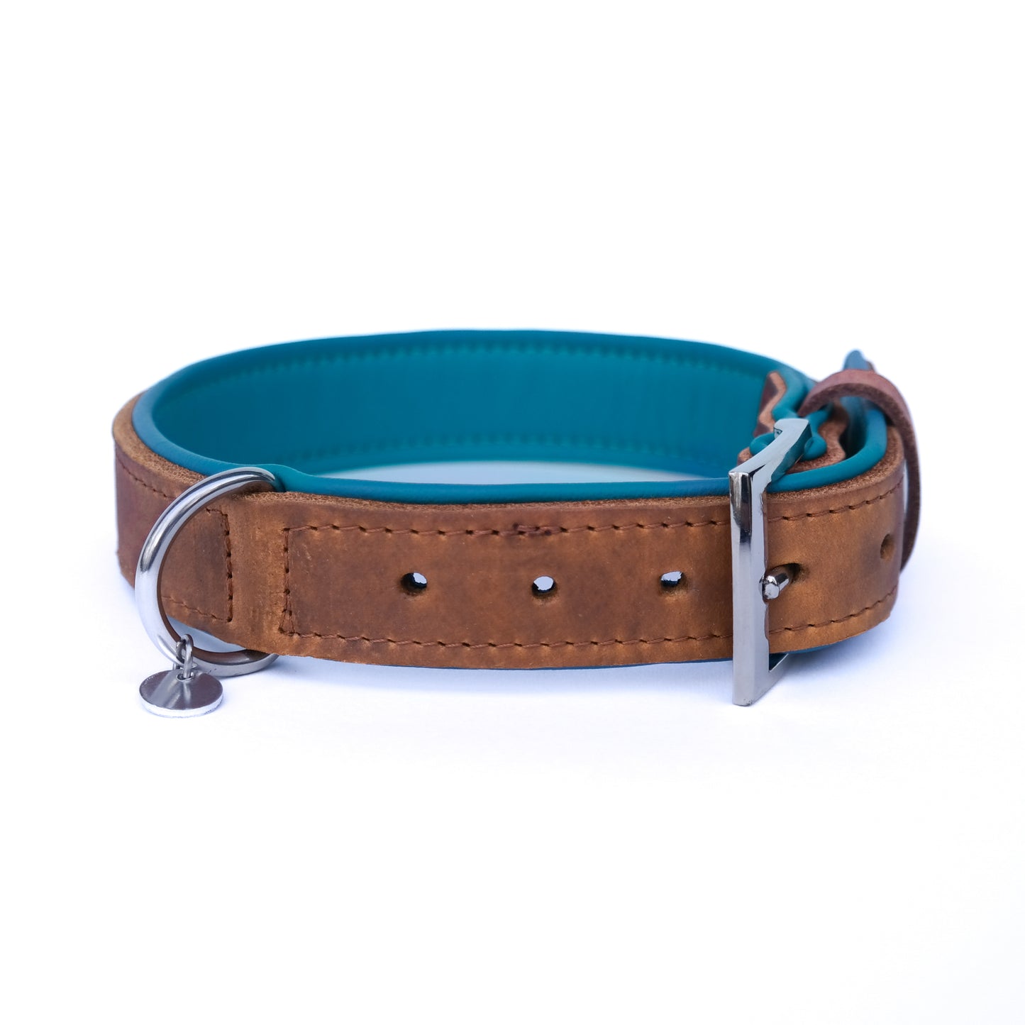 Halsband Bowie - cognac / ocean blue