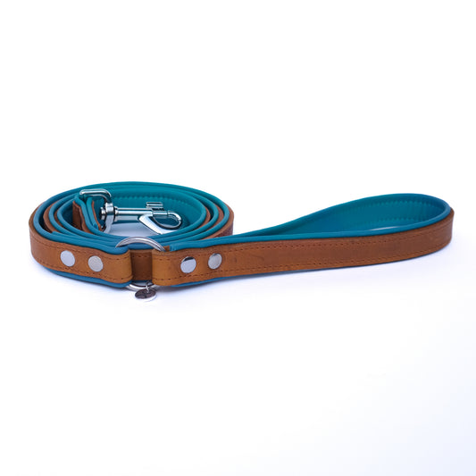 Riem - cognac / ocean blue