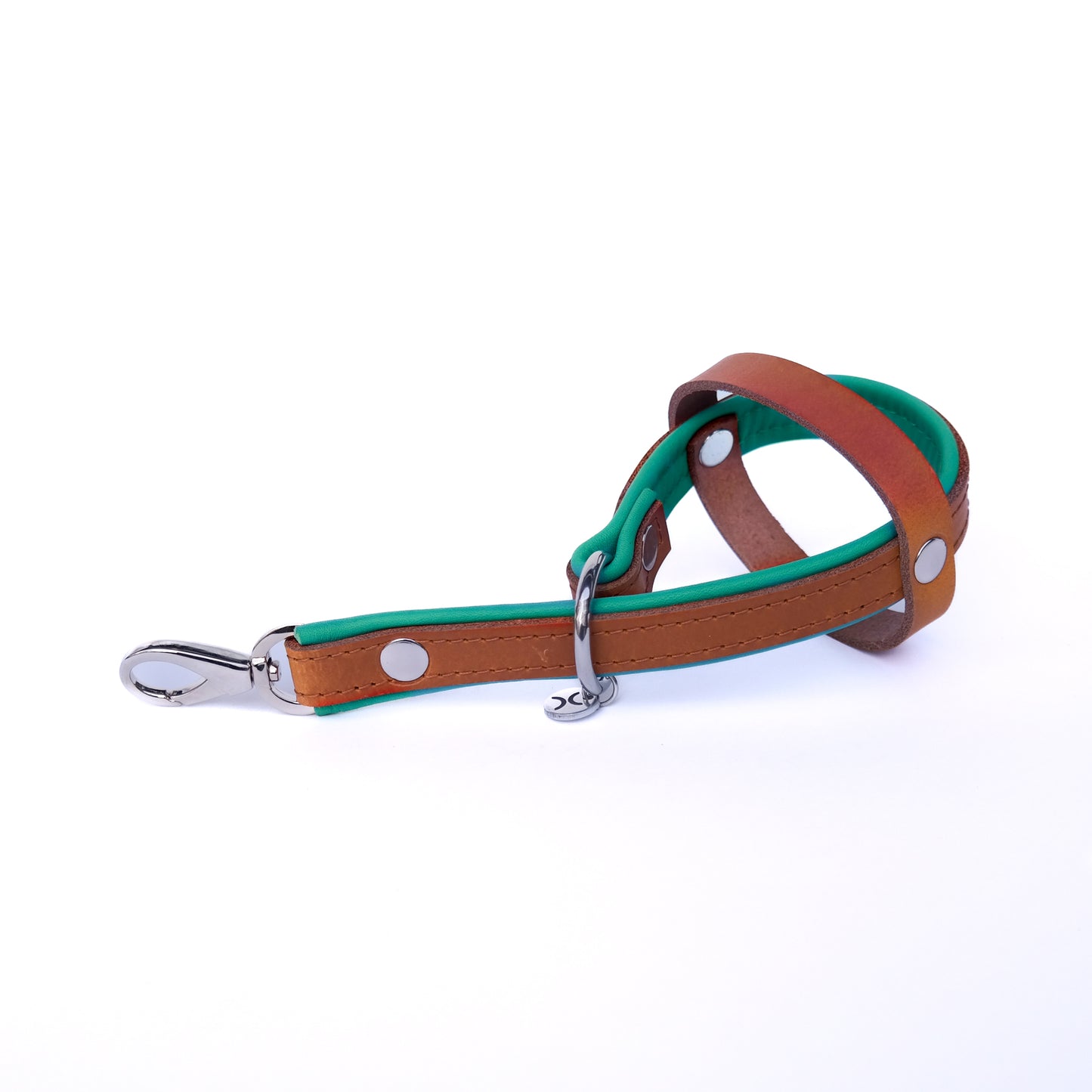 Balhouder - cognac / turquoise