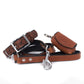 Zakjes houder - cognac / black