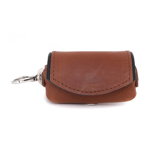 Zakjes houder - cognac / black