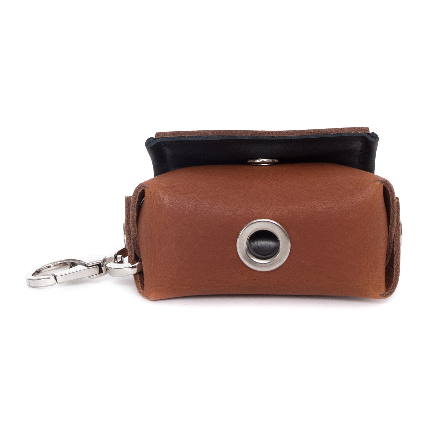 Zakjes houder - cognac / black