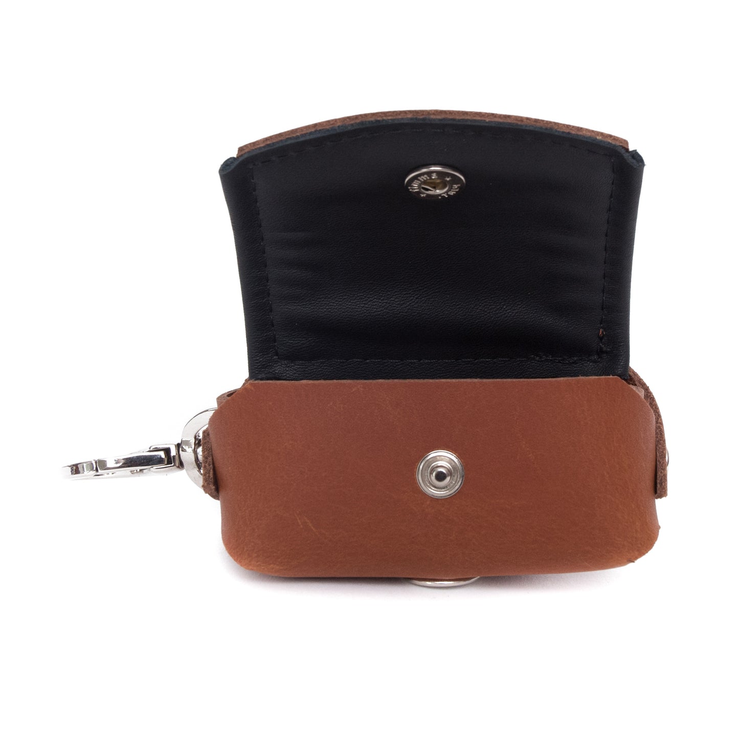 Zakjes houder - cognac / black