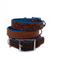 Halsband Bowie - cognac / azure