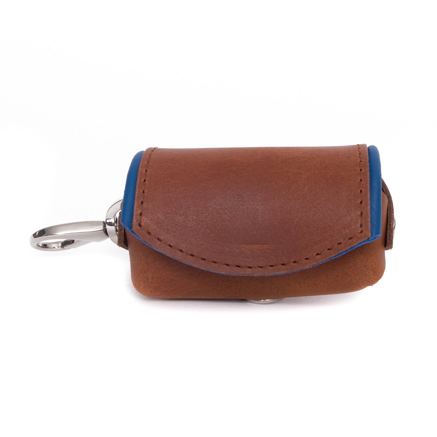 Zakjes houder - cognac / azure