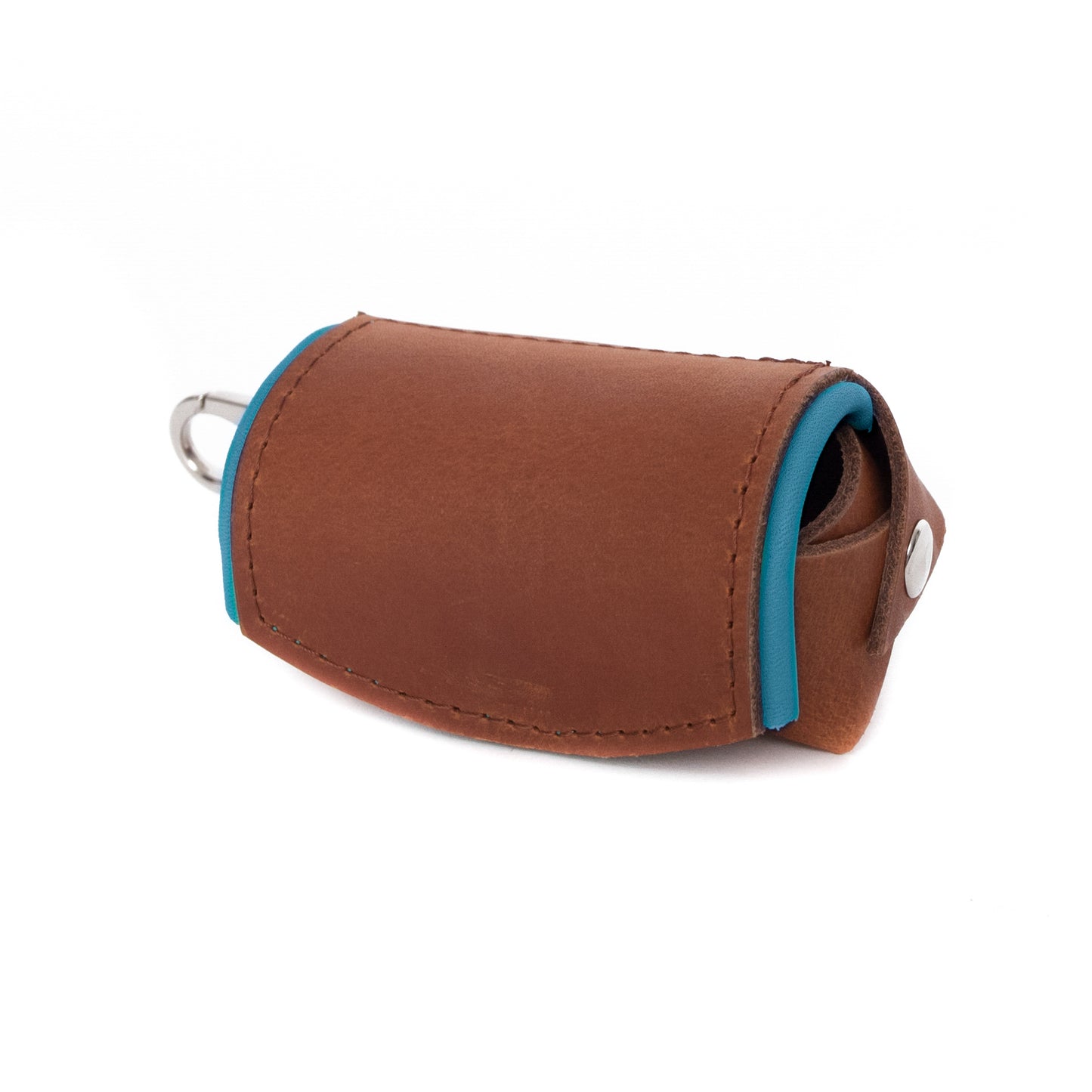 Zakjes houder - cognac / ocean blue