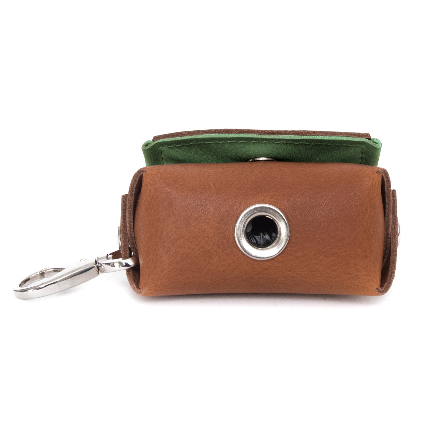 Zakjes houder - cognac / olive