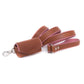 Zakjes houder - cognac / salmon